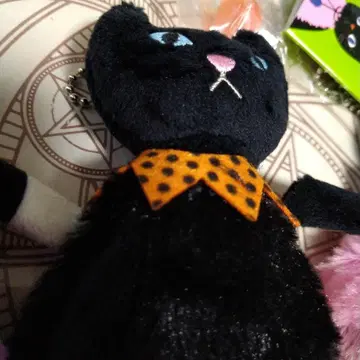 칼디 흐물흐물 고양이 검은 고양이 봉제 인형 스트랩