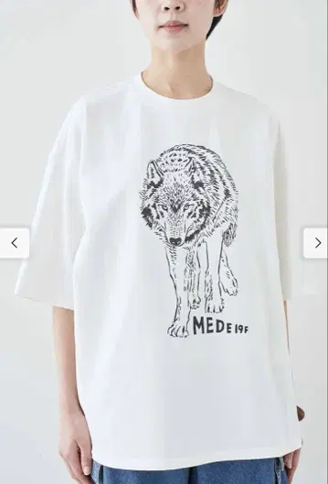 MEDE19F 프린트 T셔츠 늑대