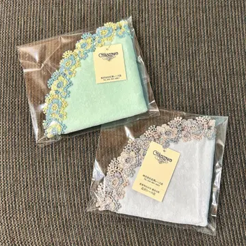 새상품 긴자와 레이스 서클 타월 손수건 포피 2장 세트
