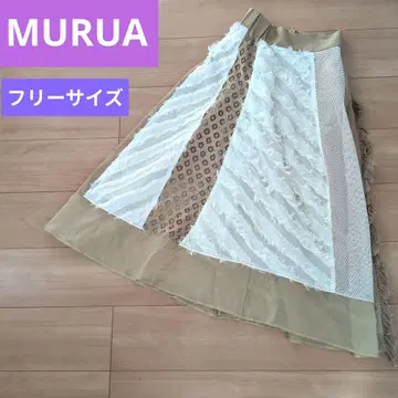 MURUA 개성있는 플레어 스커트 프리 사이즈 여성용 깔끔한