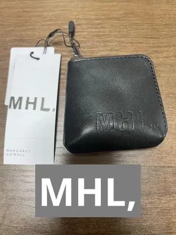 MHL. 블랙 가죽 코인 케이스