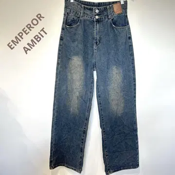 EMPEROR AMBIT 다크 블루 데님 팬츠 여성용 남성용