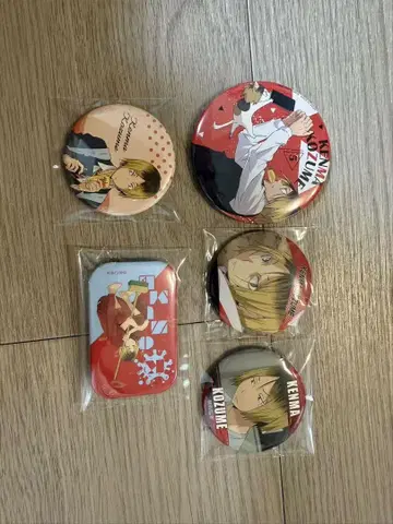 하이큐!! 캔뱃지 코즈메 켄마 애니메이션 캐릭터 캔뱃지 5개 세트