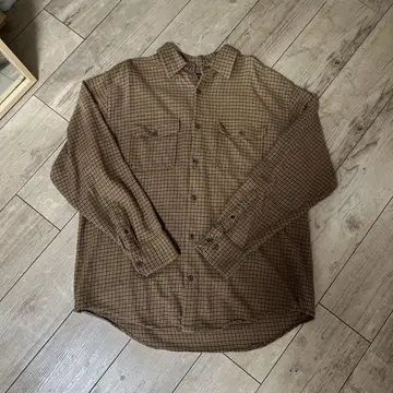 BANANA REPUBLIC 브라운 코튼 울 셔츠