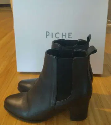 PICHE ABAHOUSE 블랙 사이드 고어 부츠