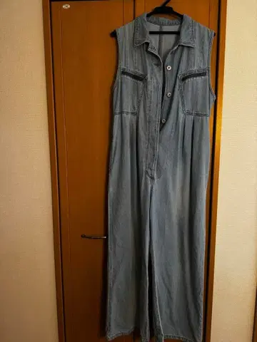 AMERI MEDI GRUNGE DENIM WIDE ROMPERS