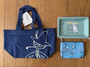 무민 펜 트레이 스너프킨 토트 미사용 택 포함 덤 미니 파우치