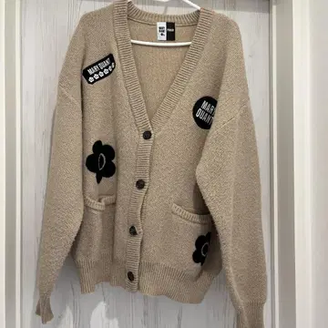 MARY QUANT 마리콴트 와펜 니트 가디건 데이지