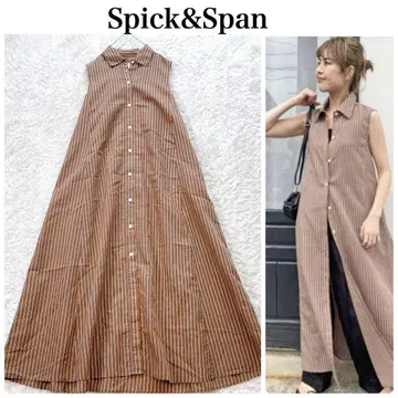 새상품급 Spick & Span 스피크앤스팬 스트라이프 플레어 원피스