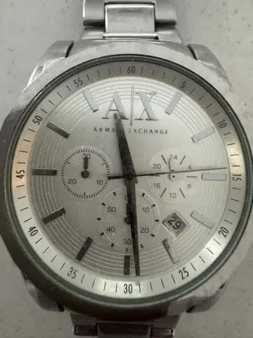 ARMANI EXCHANGE 실버 크로노그래프 손목시계