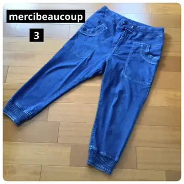 메르시보쿠 mercibeaucoup 데님 사루엘 리브 팬츠 3