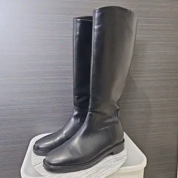 그린 라벨 릴랙싱 롱 부츠 사이드 지퍼 블랙 L