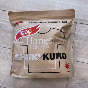 미사용 새상품 Hanes x GDC SHIRO KURO 2pack 티셔츠