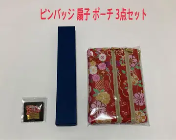오사카 간사이 만박 이이다 홀딩스 핀 배지 부채 파우치 3종 세트