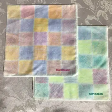 미사용 손수건 마리메꼬 2장 세트 47cm 각 레어