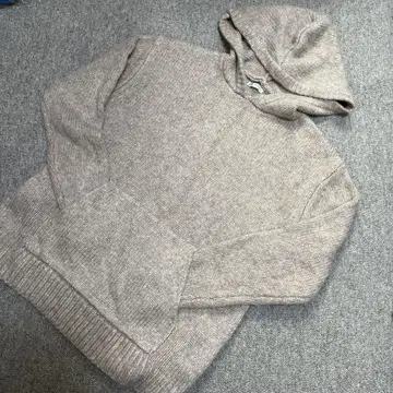 [새상품급] zara 후드 부착 니트 후드티 XL