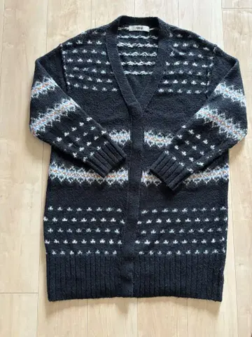 FURFUR 페어아일 패턴 롱 가디건