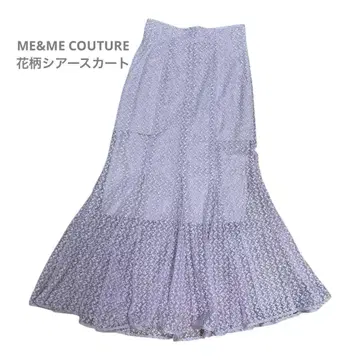 [ ME&ME COUTURE ] 새상품급 꽃무늬 시어 머메이드 롱 스커트