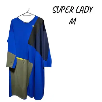 [새상품급] SUPER LADY M 패치워크 루즈핏 원피스 M