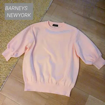 BARNEYS NEW YORK 반팔 니트 핑크 정가 14300엔