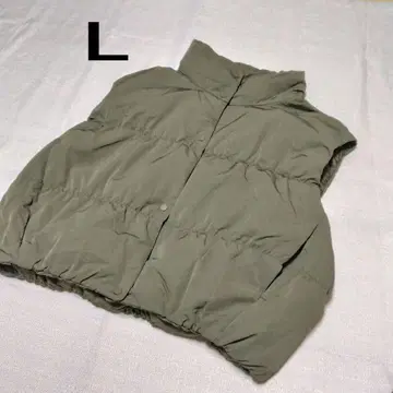 유니클로C 다운 베스트 여성용 카키 L