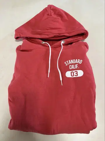 STANDARD CALIF. 빨간색 후드티 S 중고