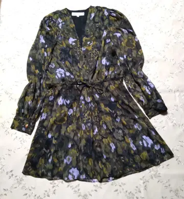 ZARA 자라 쉬폰 원피스 겉옷 허리 리본 M