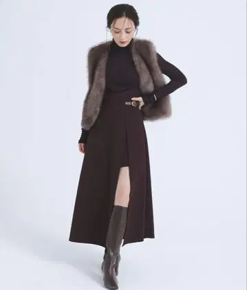 anuans 비대칭 레이어드 스커트