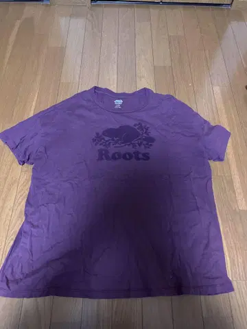 Roots T셔츠 L 다크 레드