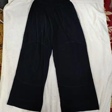 요건 레일 블랙 와이드 팬츠