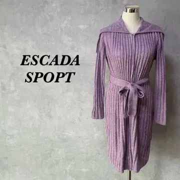 [ 알파카 혼방 ] ESCADA 니트 가디건 롱 퍼플 1914