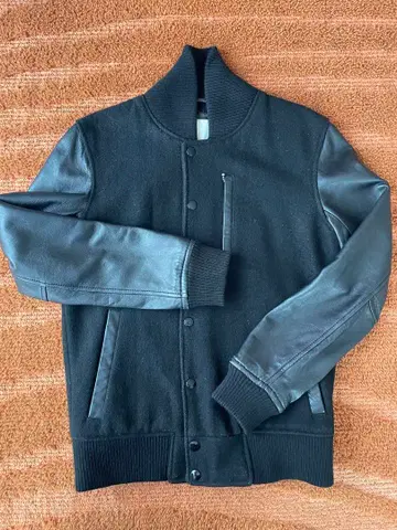 어반 리서치 울 레더 바시티 자켓 블랙 M