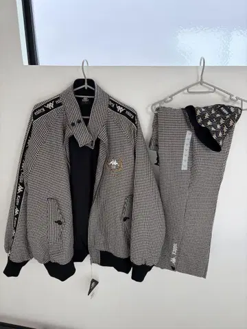 KAPPA 체크 무늬 점퍼 블루종 3종 세트