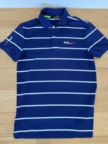 RLX 네이비 스트라이프 피케 셔츠 랄프 로렌
