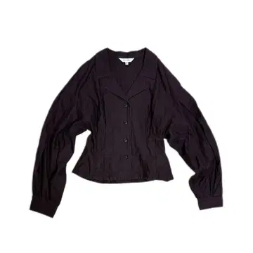 MOUSSY 와인 레드 크롭 자켓 긴팔
