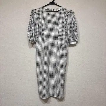Hanae Mori 도트 무릎 기장 원피스