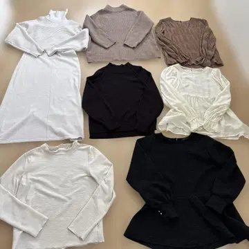 여성용 가을 겨울 의류 묶음 판매 8점 사이즈 S~L