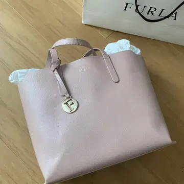 FURLA 핑크 가죽 토트백