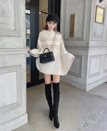 Rady 후드 부착 아이보리 판초 S 사이즈