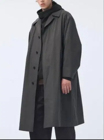 [새상품] 유니클로 U 오버사이즈 스텐카라 코트 2024aw 다크 그레이