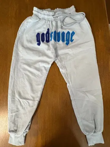 god savage 로고 스웨트 팬츠 라이트 블루
