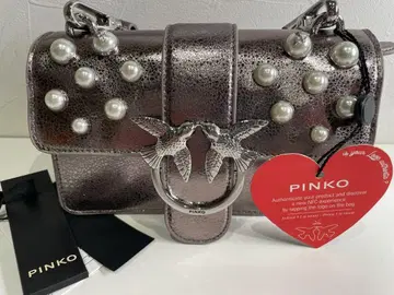 [컨디션 최상] PINKO 메탈릭 실버 숄더백 정가 약 5만엔