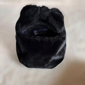 ROOTOTE 루트토트 블랙 빅 리본 퍼 핸드백