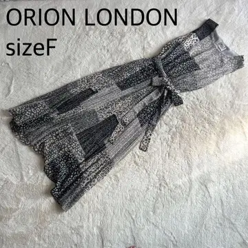 [ 새상품급 ] ORION LONDON 패턴 무늬 롱 원피스 F 사이즈