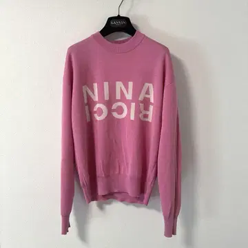 NINA RICCI 핑크 로고 니트