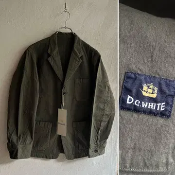새상품 D.C.WHITE 테일러드 커버올 덕 올리브