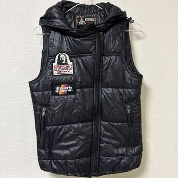 HYSTERIC GLAMOUR 후드 부착 다운 베스트 키즈.여성용