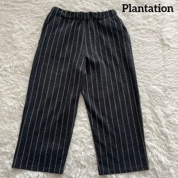 Plantation 울 와이드 이지 팬츠 스트라이프 M 그레이
