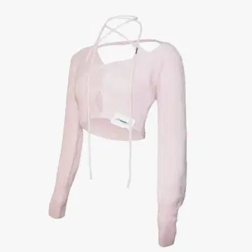 THEREDTHREAD S fluffy tie tops cropped