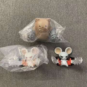 기동 동물 개틀링 베어 체인소 마우스 가챠 피규어 3개 세트